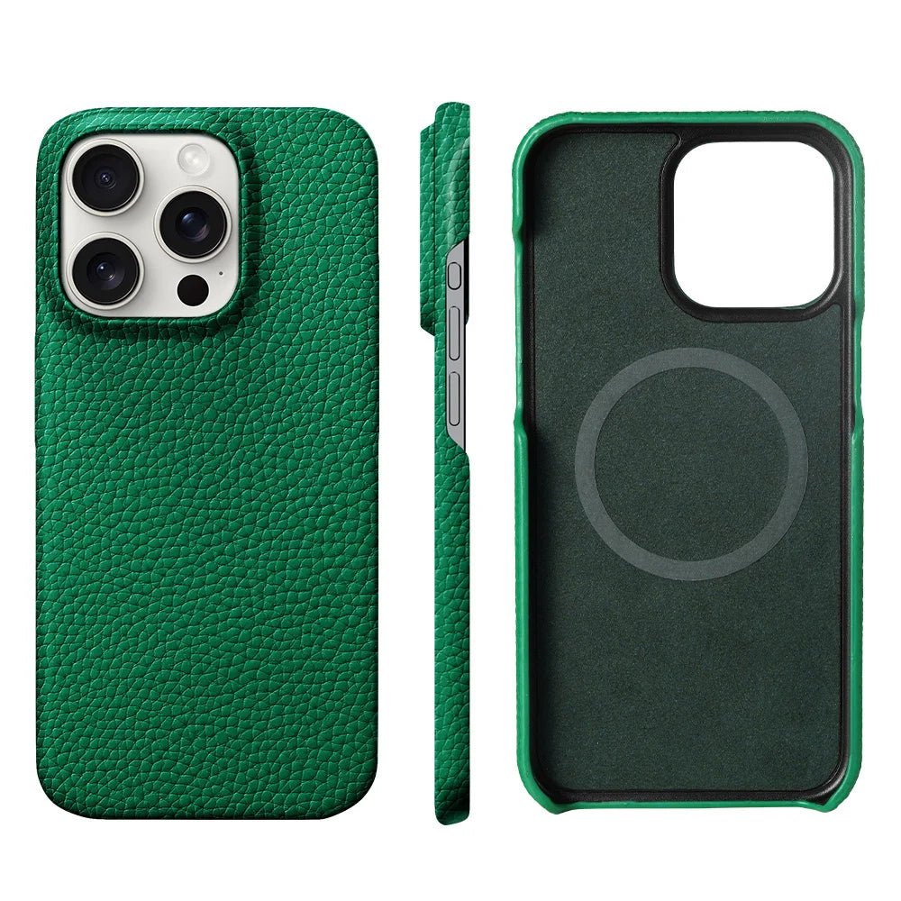 LANGSIDI Genuine Leather iPhone Case