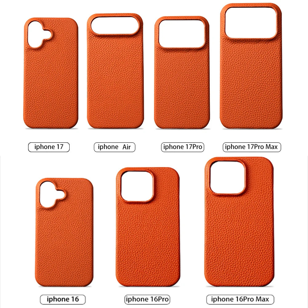 LANGSIDI Genuine Leather iPhone Case