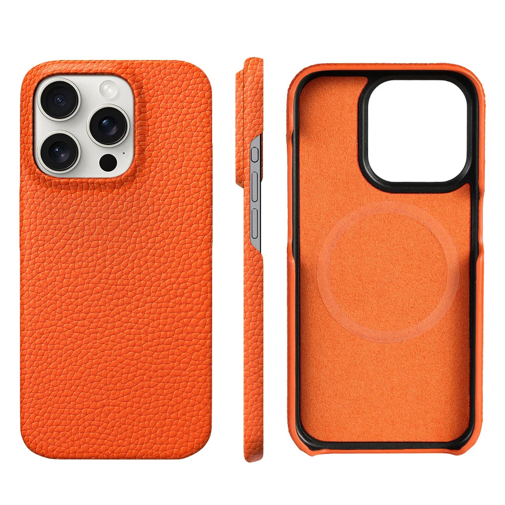 LANGSIDI Genuine Leather iPhone Case