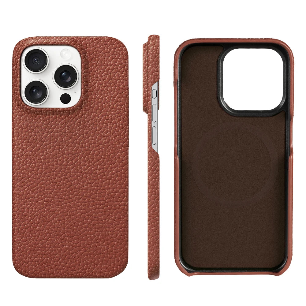 LANGSIDI Genuine Leather iPhone Case