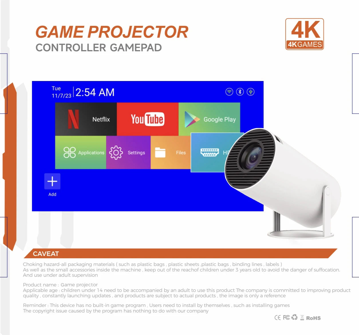 3D Game Projector 2 in 1